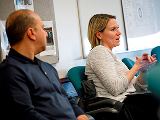 Businesswoman talking in office